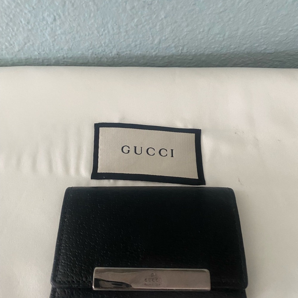 Authentic GUCCI 6 Key Ring Holder Case GG Canvas Leather Black Like New - Picture 7 of 15
